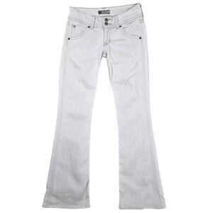 Hudson Hip Hugger Low-Rise Bootcut Jeans Light Gray Blue Women's Size 25 USA Y2K